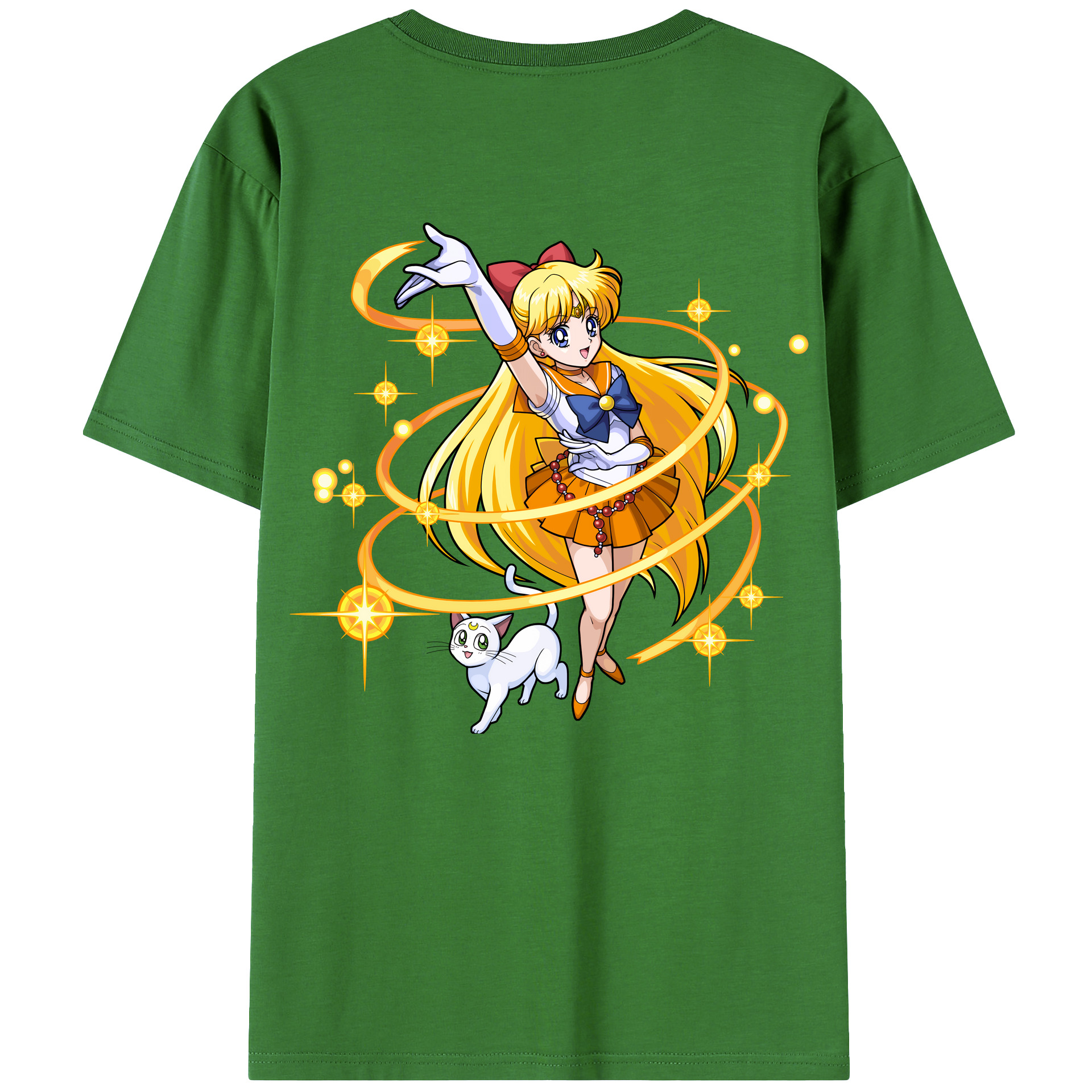 （画像用） 美少女戦士セーラームーン 愛野 美奈子 あいの みなこ Sailor Moon Aino Minako レディース半袖Tシャツ(バックプリント)
